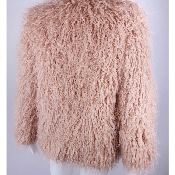 H&M Pink Shag Jacket Sz 10 - Picture 2 of 3